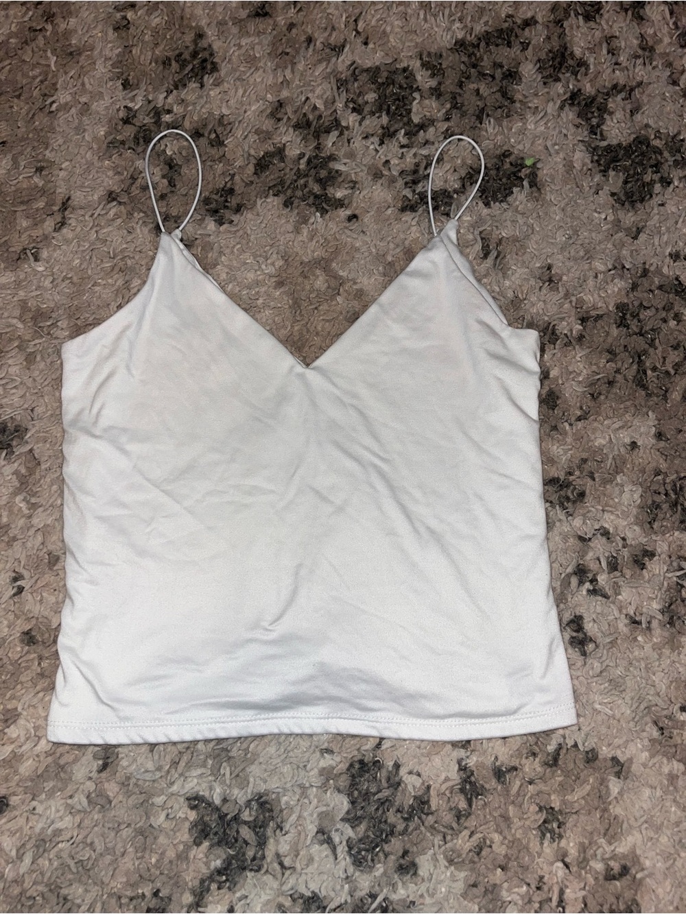 gaze White V-Neck Spaghetti Strap Camisole